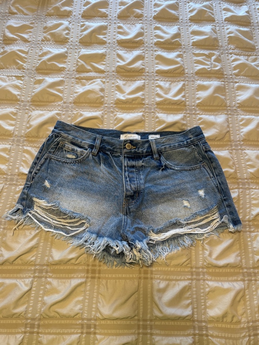 KanCan Signature Distressed Denim Jean Shorts